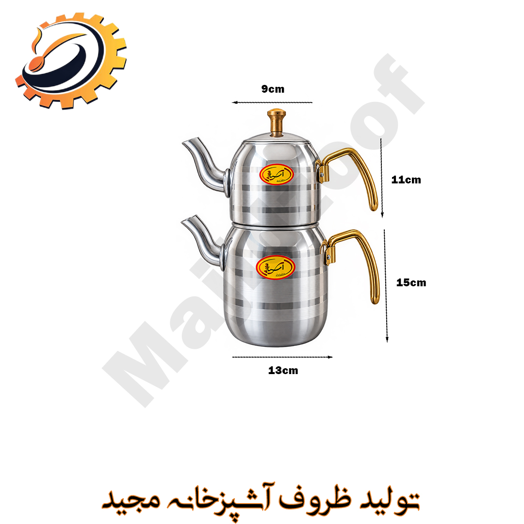 كتري و قوري 2 ليتري استوانه اي خط دار