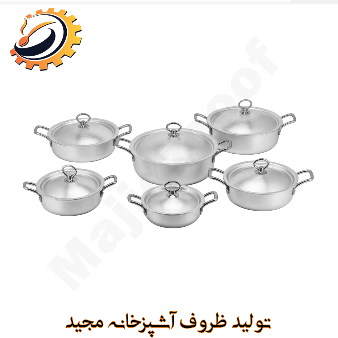 ماهیتابه روحی دسته‌دار 6رقم تاپ آلومین