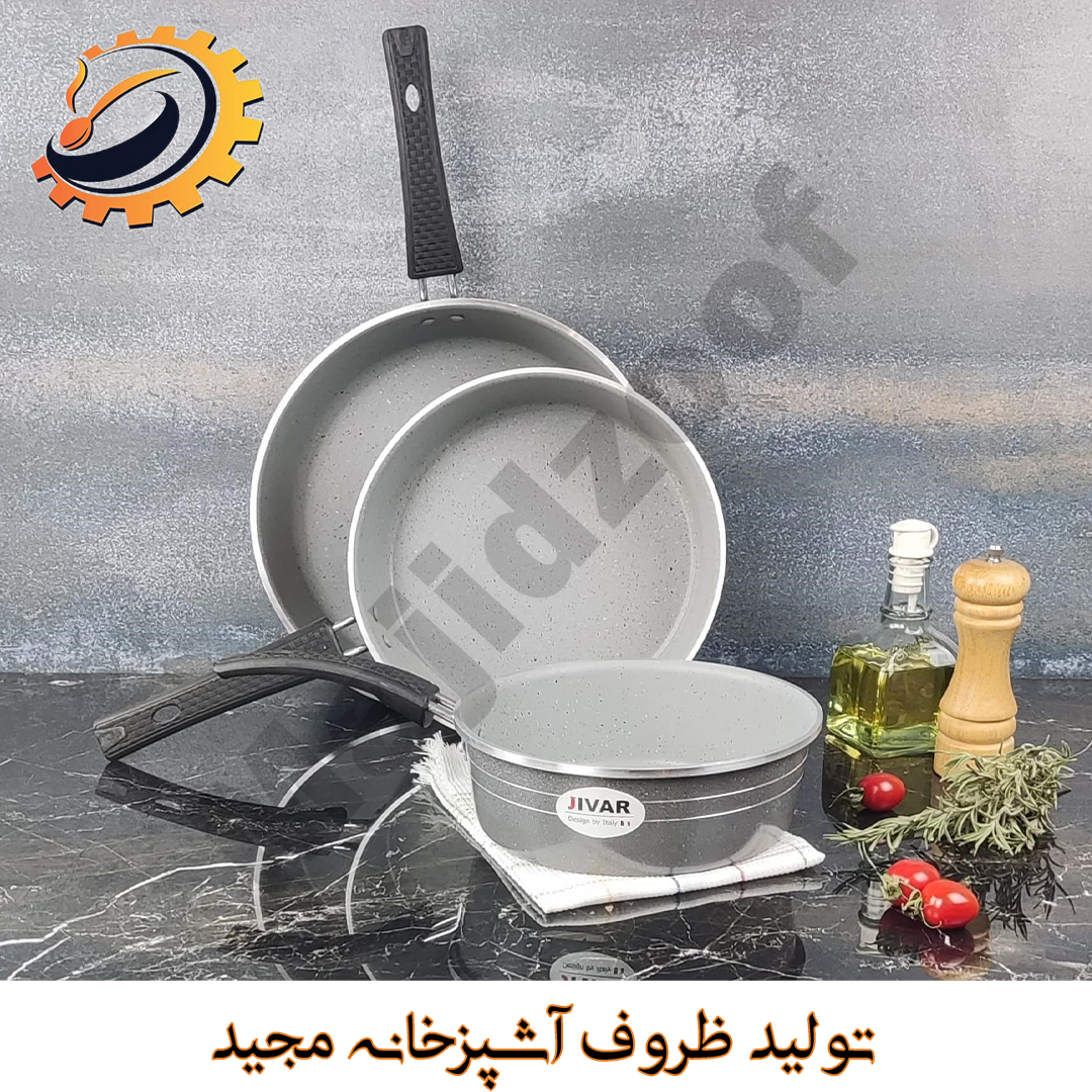 ماهیتابه تک دسته گرانیتی طرح ارکیده برند ژیوار