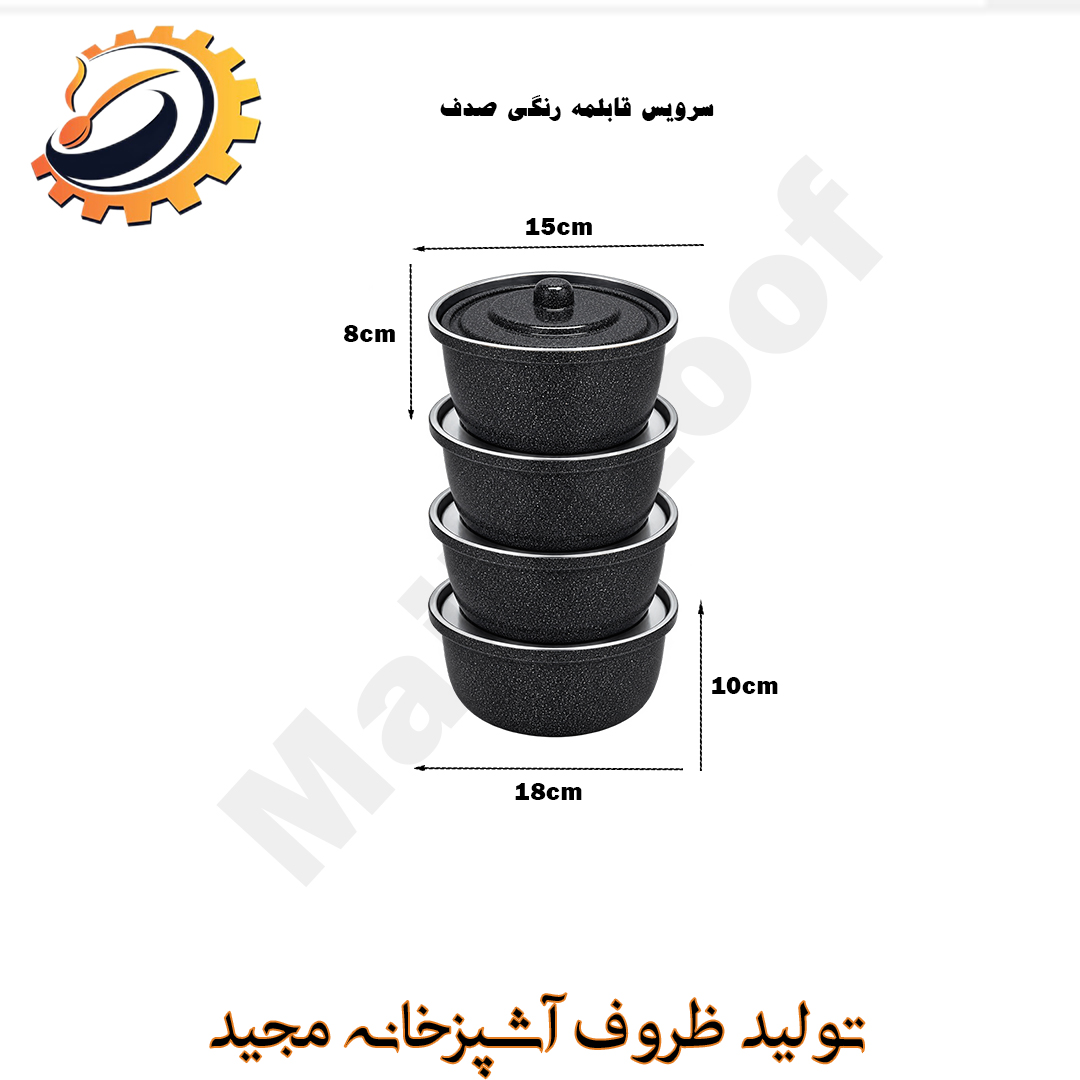 سرویس قابلمه  نوزاد رنگی 4 رقم صدف