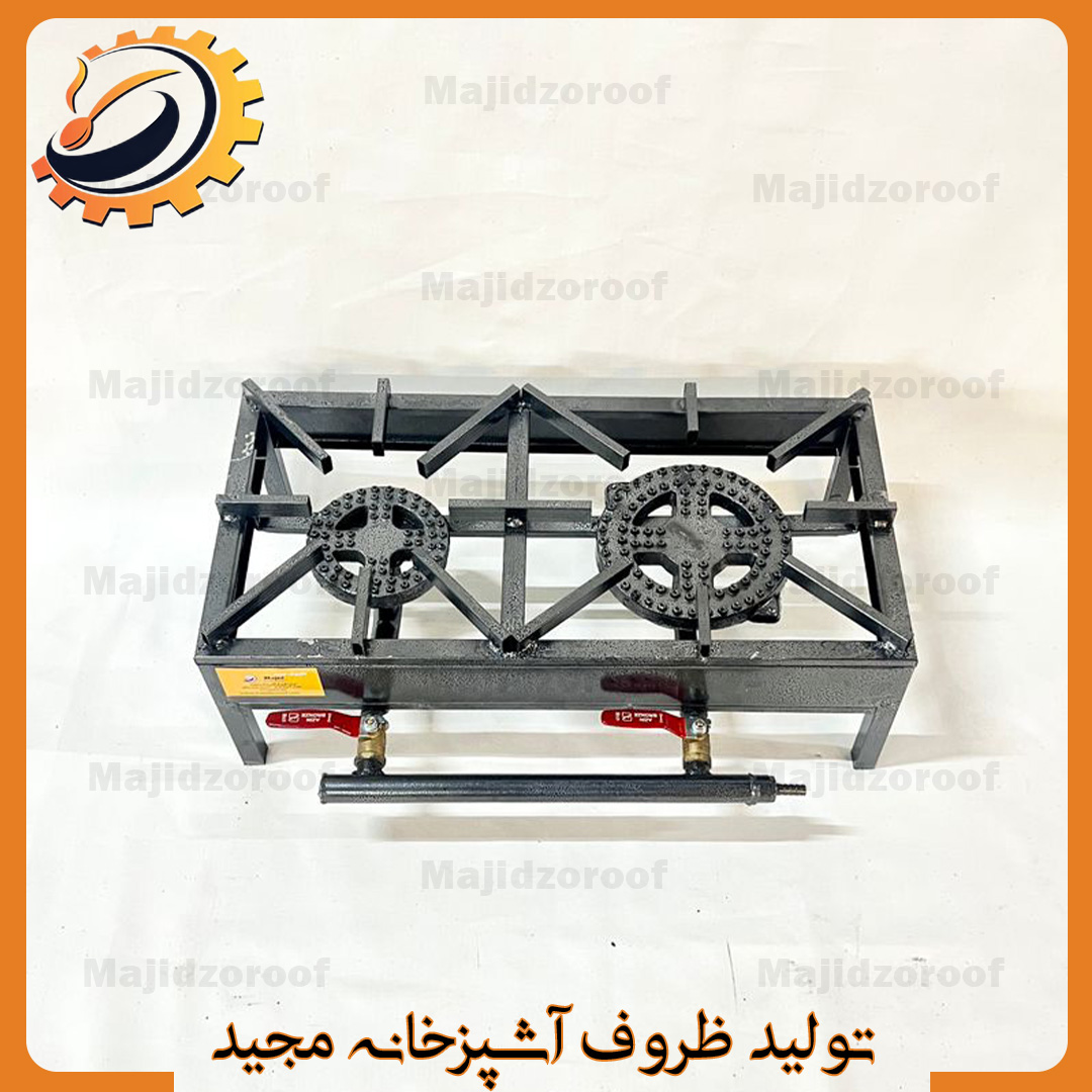 اجاق گاز (پلوپز) ۲ قلو خورشتی ۳۰&#215;۶۰ برند مجید